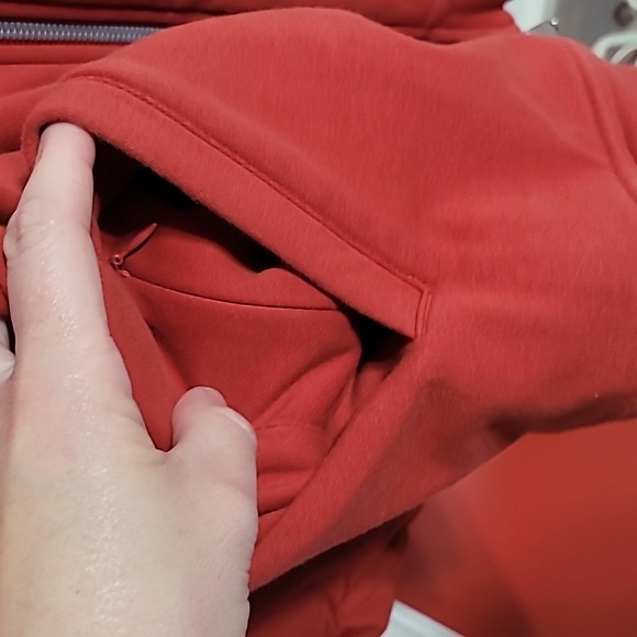 Athleta "On My Way Triumph" Hoodie in Rust Full Zip Balloon Sleeve Jacket Sz 2XL - Picture 6 of 9